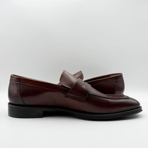 Bruno Magli Mens Nathan Penny Loafers US 11 EU 44 Brown Leather NIB - Picture 6 of 14